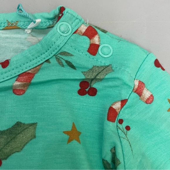 NWT- Posh Peanut Peppermint Long Sleeve Ruffled Romper 9-12 months - Picture 5 of 9